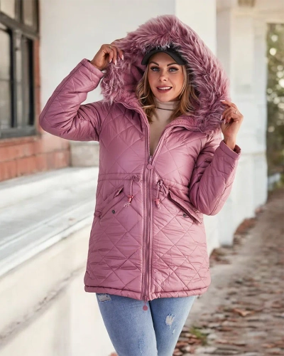 Royalfashion Jachetă matlasată pentru femei în roz