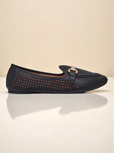 Royalfashion Rafalle mocasini ajurați de damă