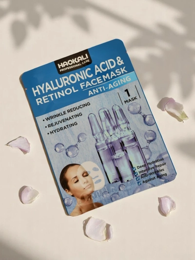 Haokali - Masca de față cu acid hialuronic și retinol - hidratează, revitalizează și reduce ridurile