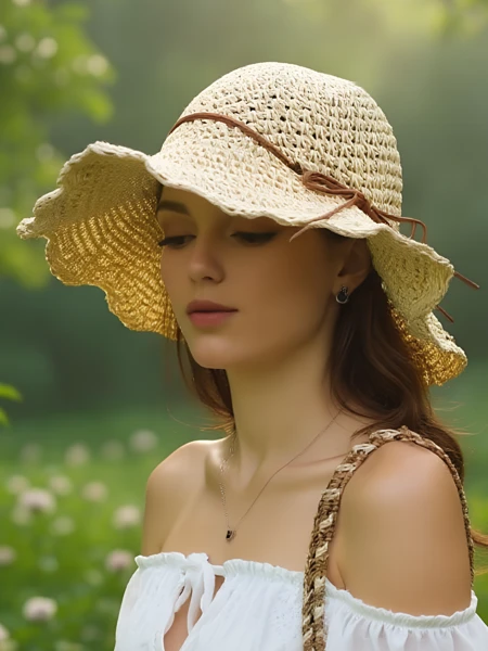 Royalfashion Pălărie de paie damă Whisper Bow