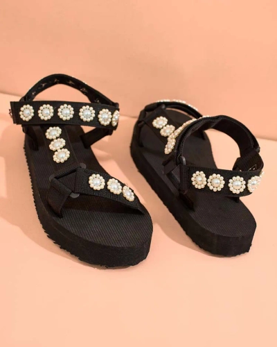 Royalfashion Sandale sport cu talpă plată pentru femei