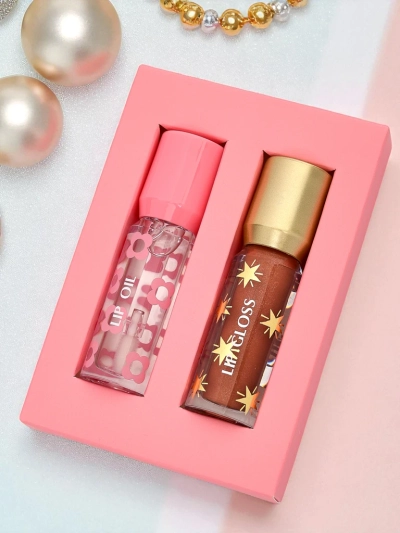 Glitter Lip Gloss un Clear Lip Gloss 2in1 Soft Blush