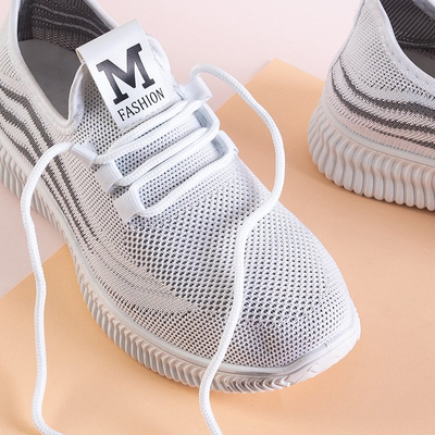 Încălțăminte de sport albă pentru femei Slisov - Încălțăminte