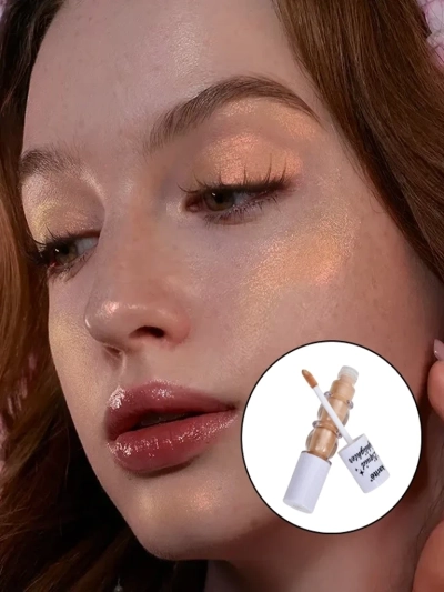 Iluminator lichid pentru față cu pensulă Golden Petal
