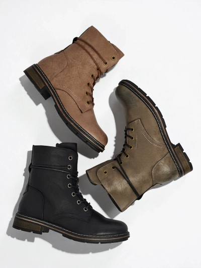 Botine Dama Luna Negre Sintetice Casual de Toamnă