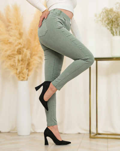 Royalfashion Teggings verzi pentru femei a'la jeans