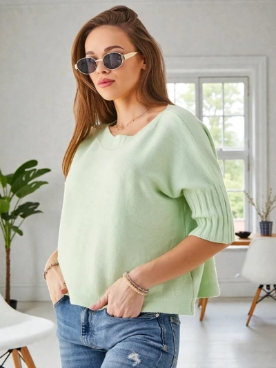 Pulover din viscoză pentru femei Royalfashion cu mâneci scurte