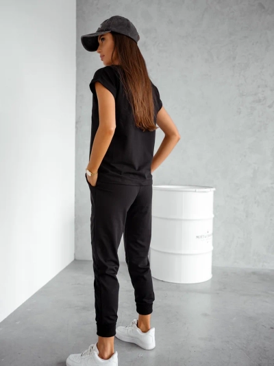 Set casual din bumbac pentru femei Royalfashion cu mâneci scurte
