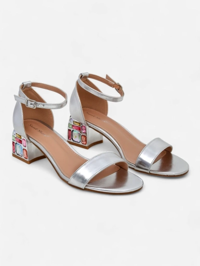 Sandale pentru femei Royalfashion cu toc decorativ Ballou