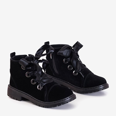 Cizme negre pentru copii de la Mevey - Pantofi