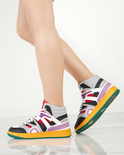 OUTLET Pantofi sport gri de dama pana la glezna de la Gisore - Incaltaminte