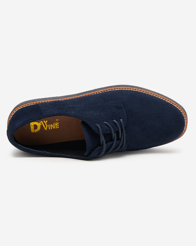 Pantofi de dama albastri din piele intoarsa ecologica Ferry - Incaltaminte