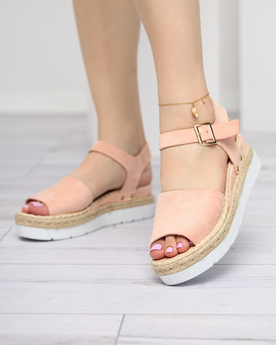 OUTLET Sandale roz dama pe pană Setovia - Încălțăminte