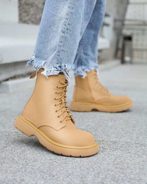 Royalfashion Cizme de damă Kucillo maro deschis mat