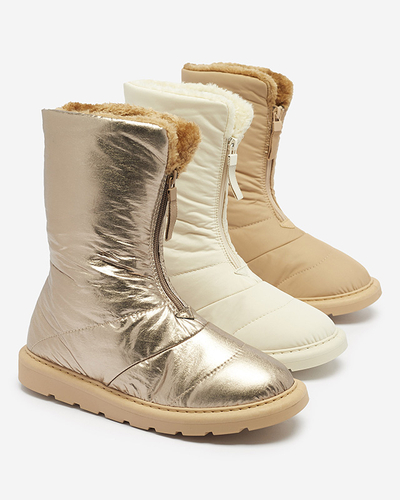 Pantofi de damă bej a'la cizme de zăpadă Tirigga- Footwear