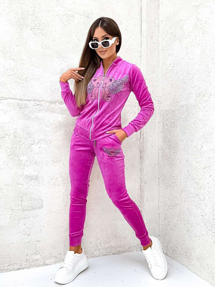 Royalfashion Set pulover cu dungi pentru femei gri