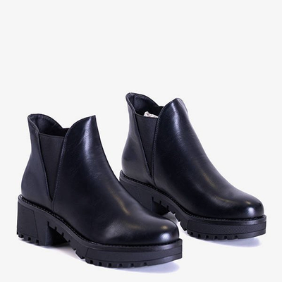 Cizme dama negre cu toc plat de la Dero - Încălțăminte