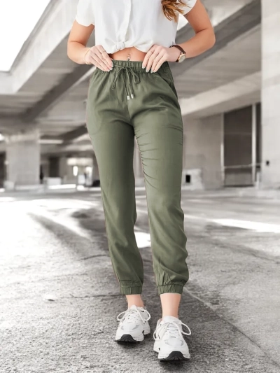 Pantaloni Royalfashion pentru femei cu elastic la capătul picioarelor