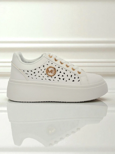 Aurelia Bianca – Adidași albi cu platformă Royalfashion Ecru