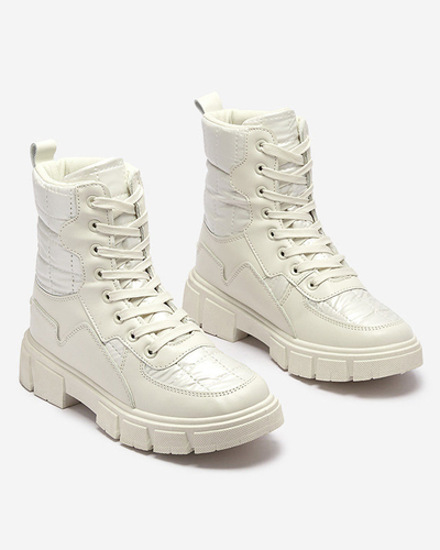OUTLET Cremă cizme bagger neizolate pentru femei Qertera- Footwear