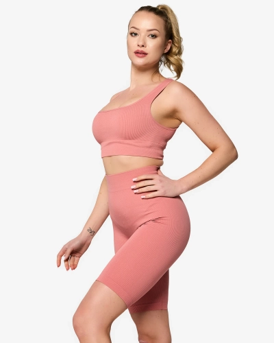 Set sport cu dungi pentru femei Coral - Îmbrăcăminte