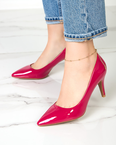 Pompe lacuite fuchsia pe stiletto Brucie - Incaltaminte