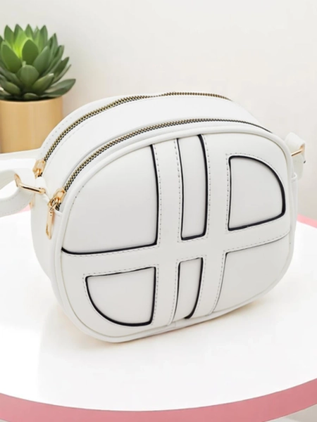 Royalfashion Geantă mică rotundă de damă din piele ecologică Riva Circle