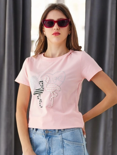 Royalfashion Tricou din bumbac pentru femei Flaming Love