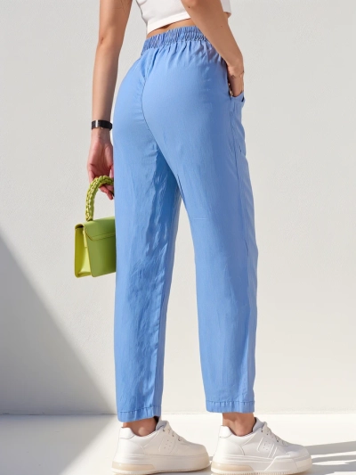 Pantaloni femei Royalfashion drept din țesătură 7/8
