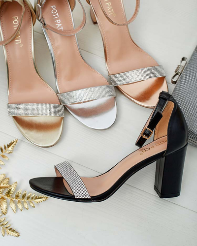 Royalfashion Sandale de damă cu zirconii Cemilces