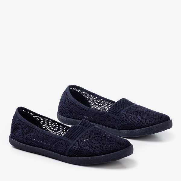 Balerini de dantelă bleumarin - pe dantelă Noremies - Încălțăminte