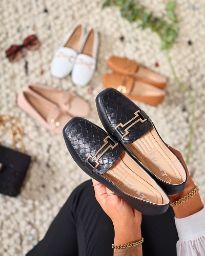 Royalfashion Mocasini negri pentru femei Bulerol