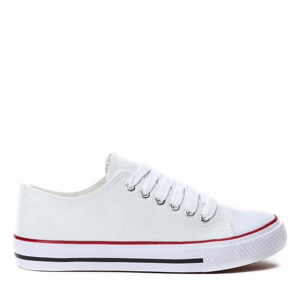 Białe, klasyczne trampki Kanako- Obuwie