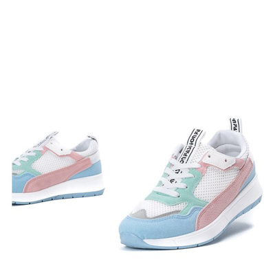 Białe buty sportowe z kolorowymi wstawkami Martien - Obuwie