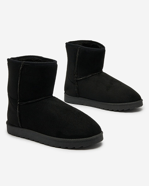 Royalfashion Cizme de damă a'la cizme de zăpadă de culoare neagră Aener