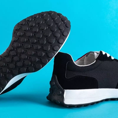 OUTLET Încălțăminte sport pentru bărbați Willy, negru și roșu - Încălțăminte