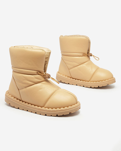 Royalfashion Cizme de zăpadă slip-on pentru femei, maro Nevonsisia