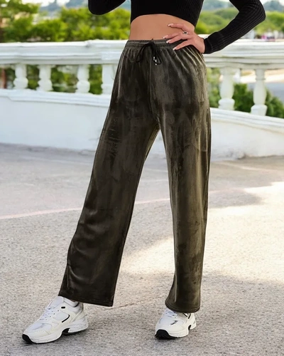 Royalfashion Pantaloni de trening pentru femei a'la velour