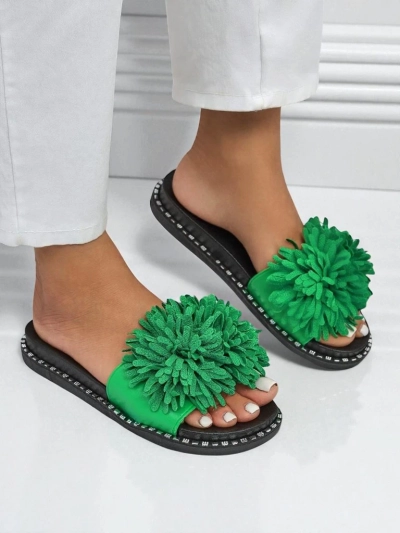 Royalfashion Slippers de mujer con suela plana Flora Blide