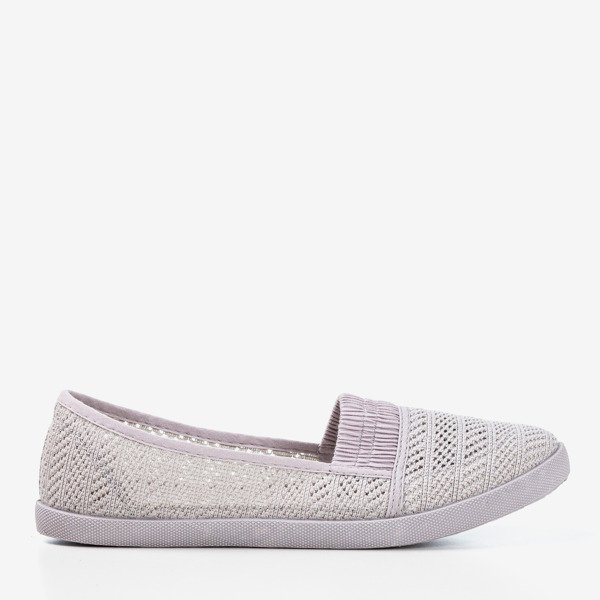 Slip-on de culoare gri deschis pentru femei - pe Ticolisa - Încălțăminte