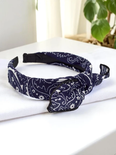 Royalfashion Bentiță de păr cu model și fundă Mila