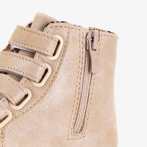 Adidași de sport bej pentru copii cu arcuri Pantloye - Încălțăminte