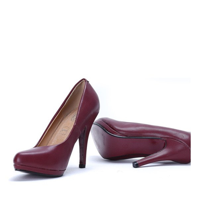 Bordowe, matowe czółenka na szpilce Yunona- Obuwie