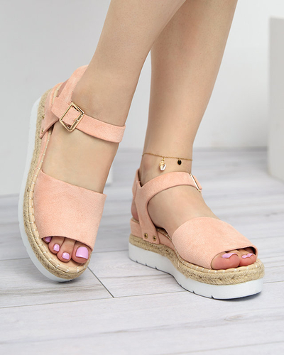 OUTLET Sandale roz dama pe pană Setovia - Încălțăminte