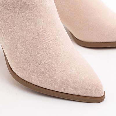 Cizme dama clasice bej pe post Asya - Încălțăminte