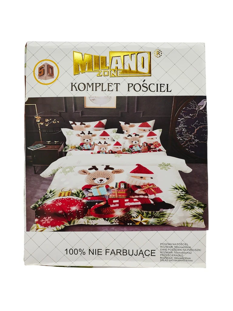 Royalfashion Lenjerie de pat de Crăciun 160x200 set 4 PIESE