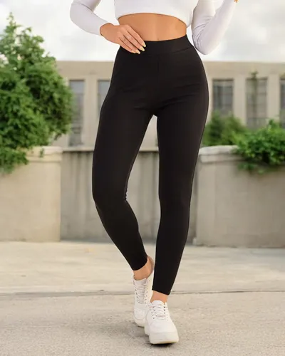 Royalfashion Leggings de damă din bumbac cu zirconii