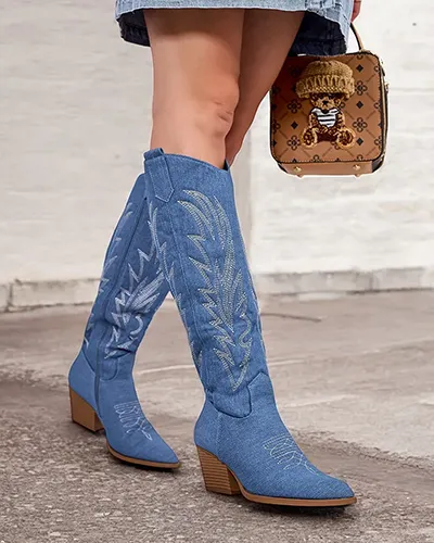 Royalfashion Cizme cowboy cu toc Lisso pentru femei