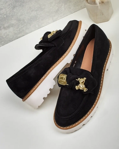 Nero Elegante Mocasini din Piele Ecologică