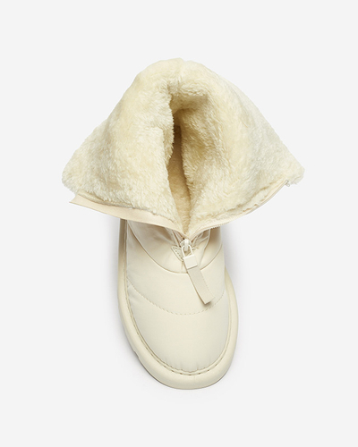 Pantofi de damă bej a'la cizme de zăpadă Tirigga- Footwear